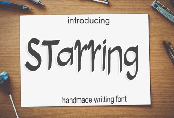 Starring Font: Sweet and Stylish
