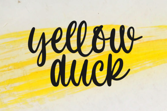 Yellow Duck Font for Web Design